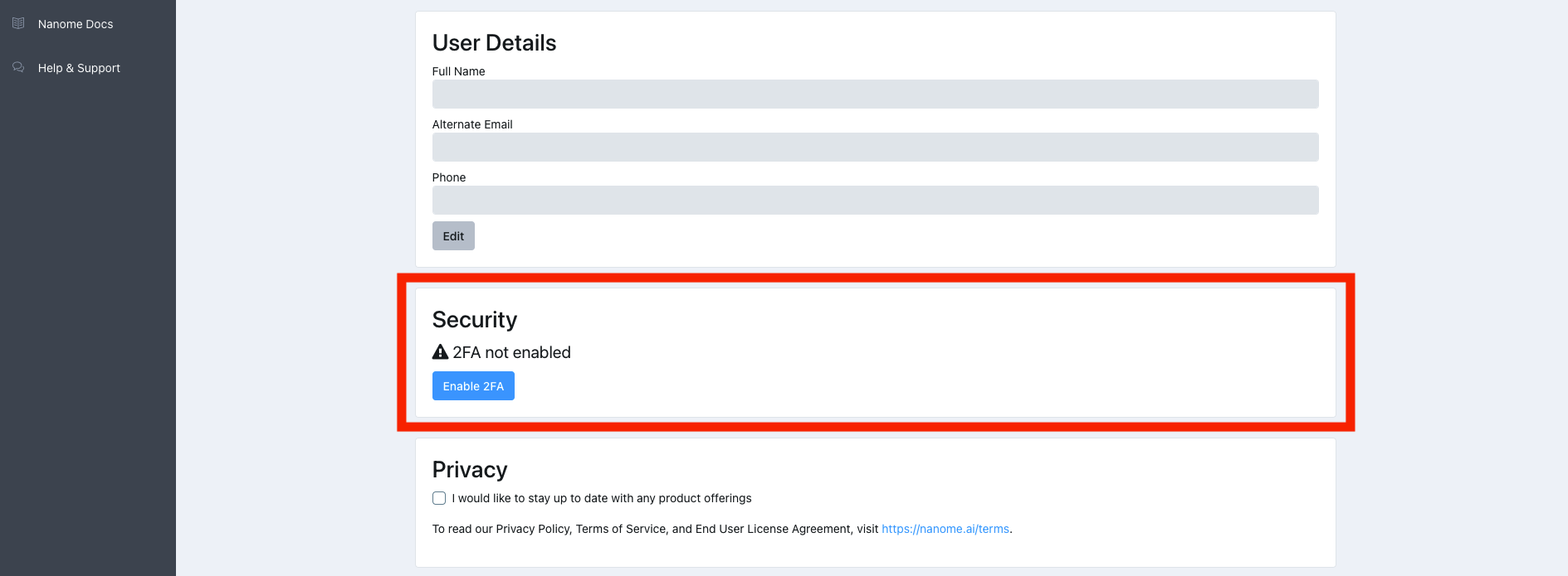 Two-Factor Authentication | Docs